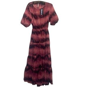 anthropology dress tie dye open back Y2K